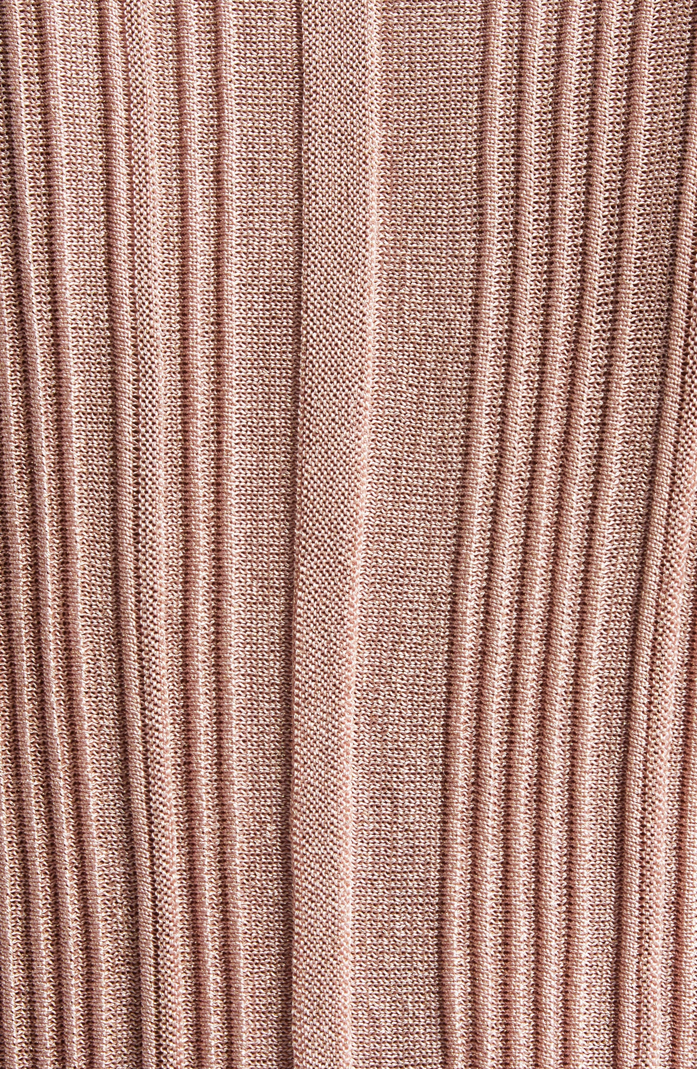 Zimmermann Lucky Metallic Rib Sweater in Metallic Pink at Nordstrom - 7
