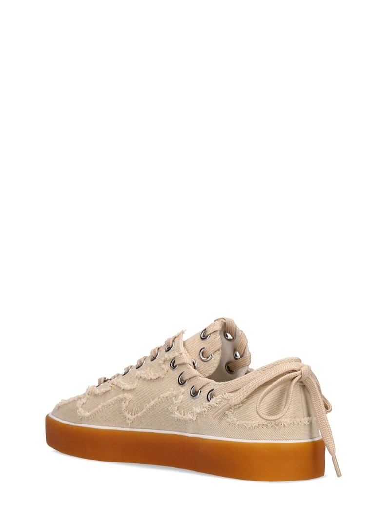 Destroyed canvas low-top sneakers - 3