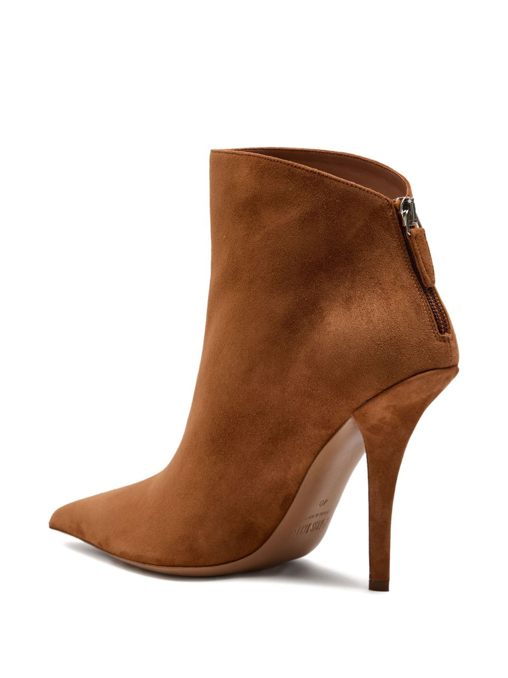 105mm suede pointed-toe ankle boots - 2