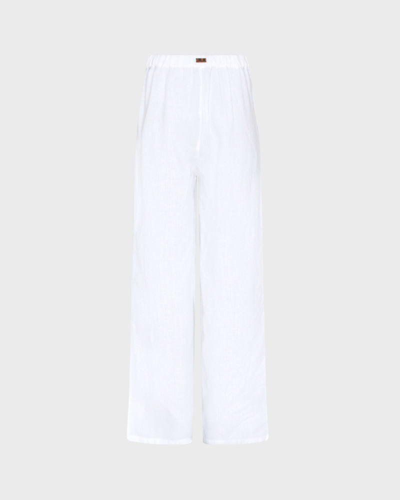 WOMEN LINEN COMFORT PANTS SOLID 2