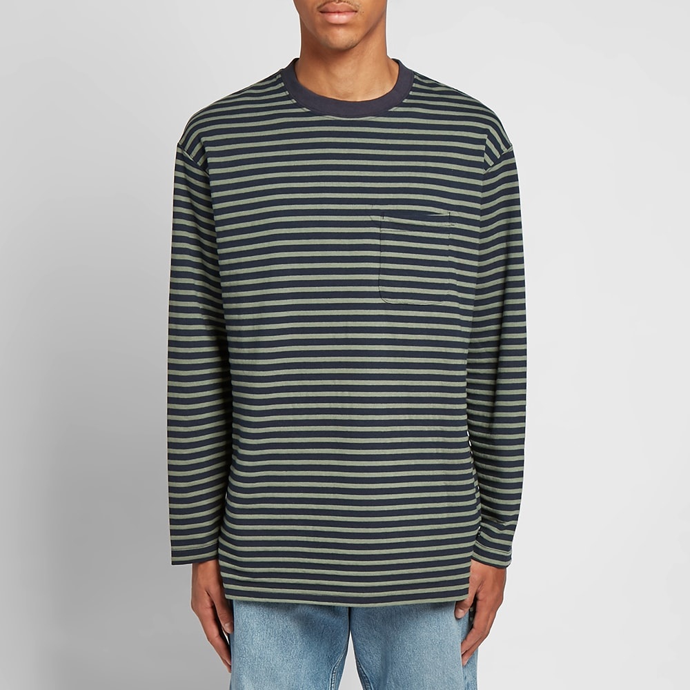 Engineered Garments Long Sleeve Stripe Tee - 3