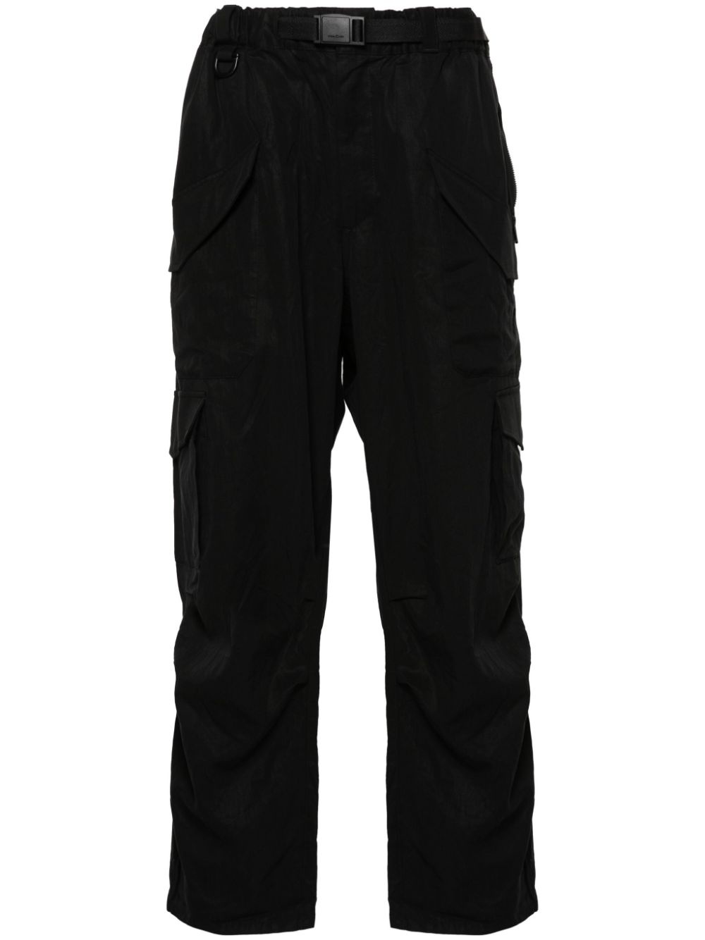 belted straight-leg cargo pants - 1