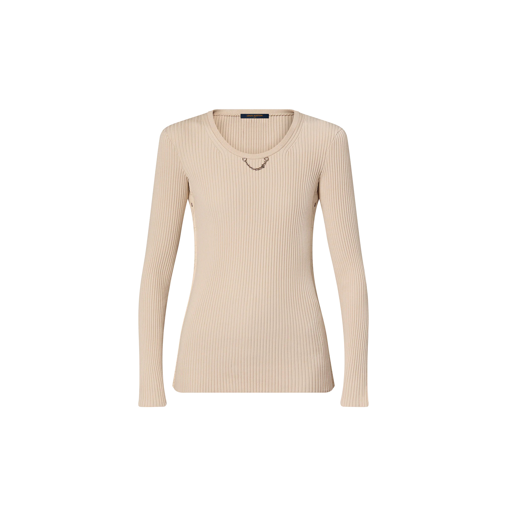 Ribbed Knit Pullover - 1