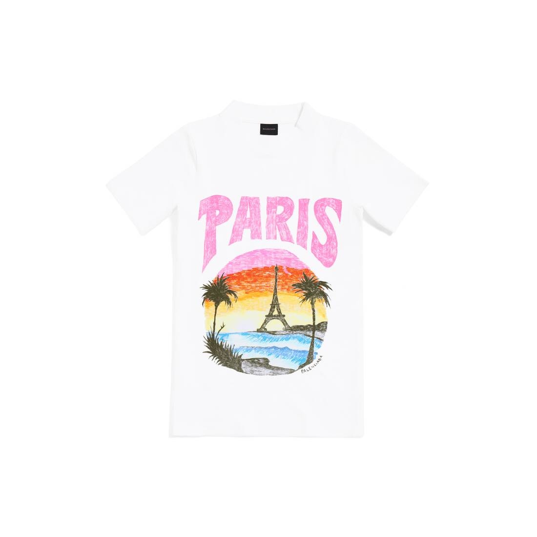 Women's Paris Tropical T-shirt Fitted in White - 1