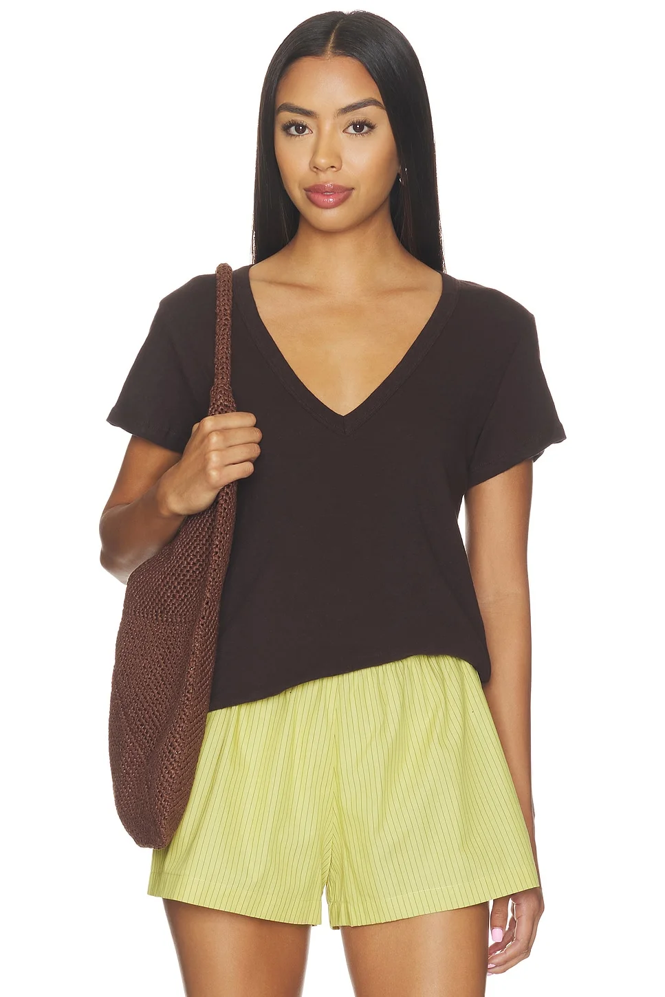 Laura V Neck Tee - 1