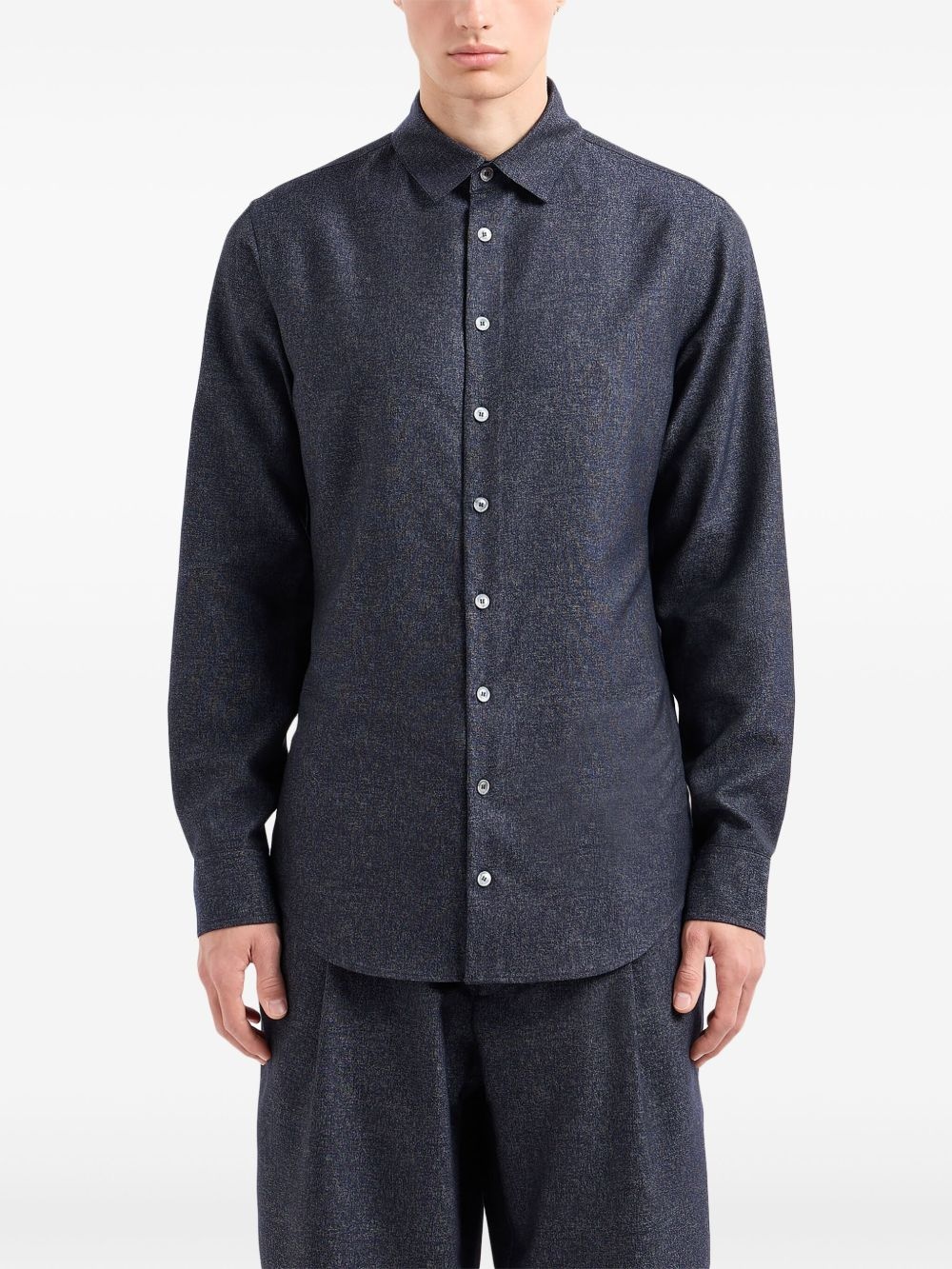 long-sleeve button-up shirt - 2