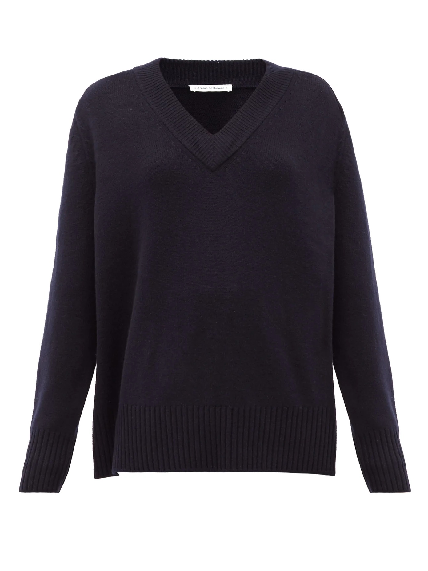 No.124 Vital stretch-cashmere V-neck sweater - 1