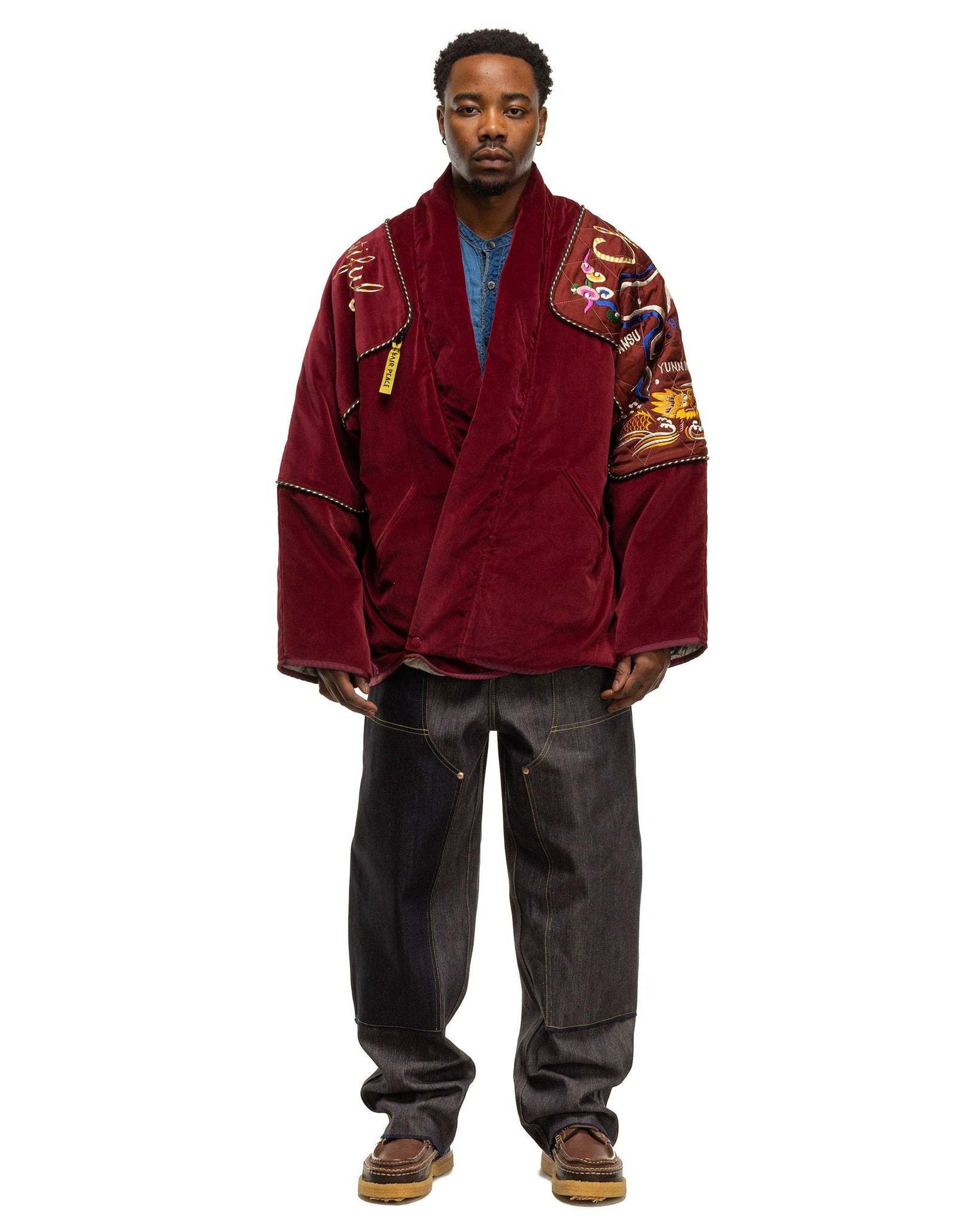 Velveteen KESA SHAM BOMBER JKT (Beautiful CHINA) Burgundy - 2