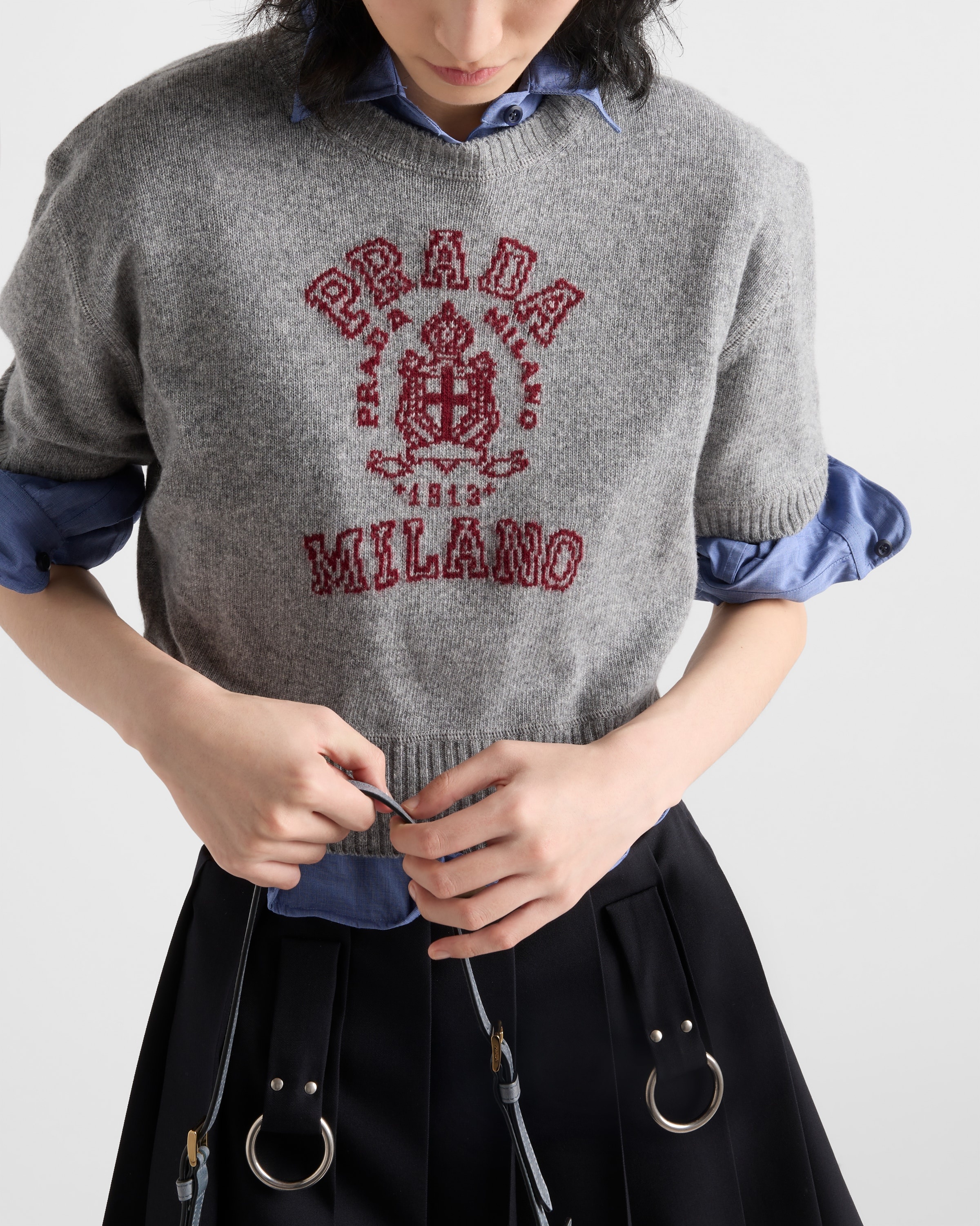 Wool and cashmere intarsia sweater - 3