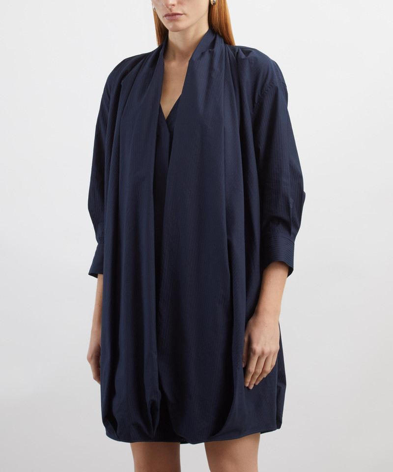 Loewe Navy Blue Draped Balloon Mini Dress outlook
