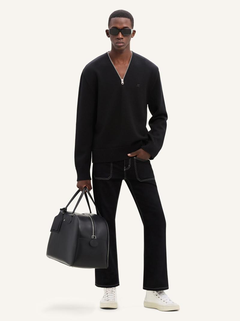 courrèges ZIPPED WOOL SWEATER outlook