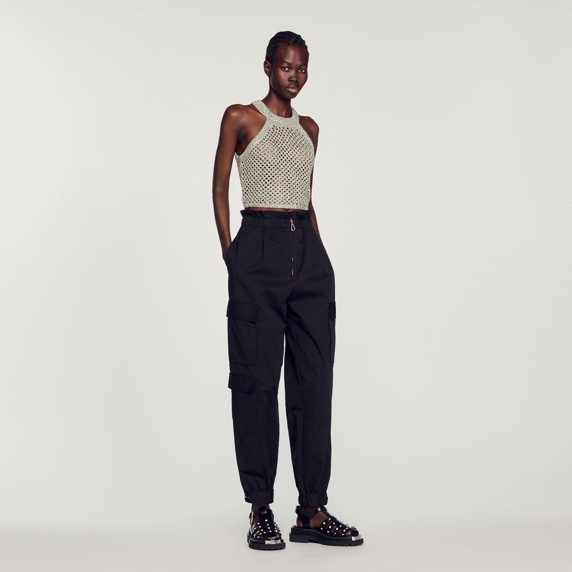 Cropped crochet top - 2