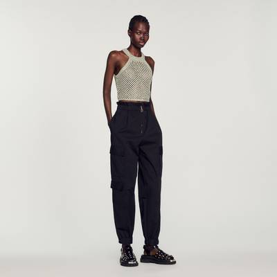 Sandro Cropped crochet top outlook