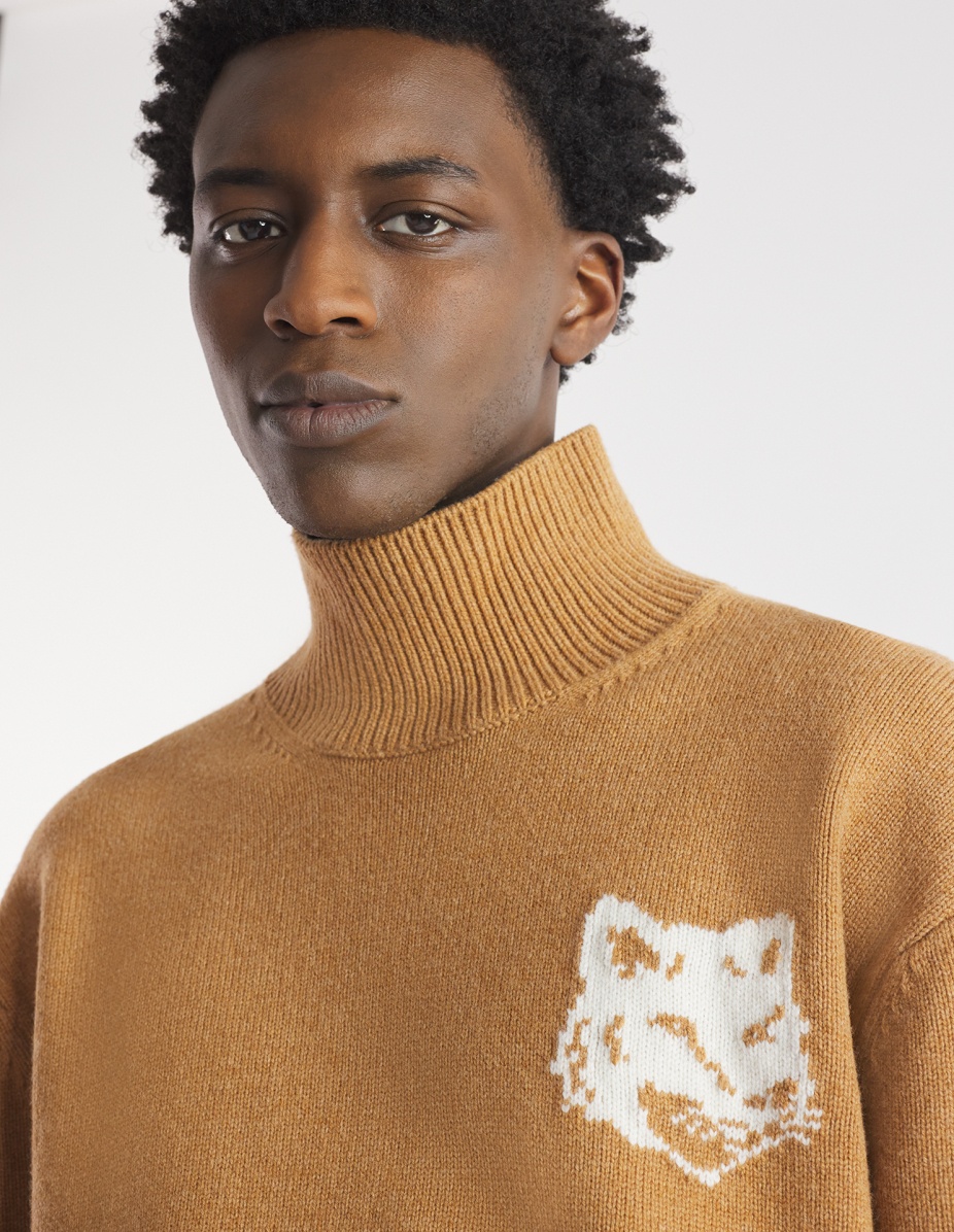 FOX HEAD INTARSIA COMFORT HIGH NECK JUMPER - 4