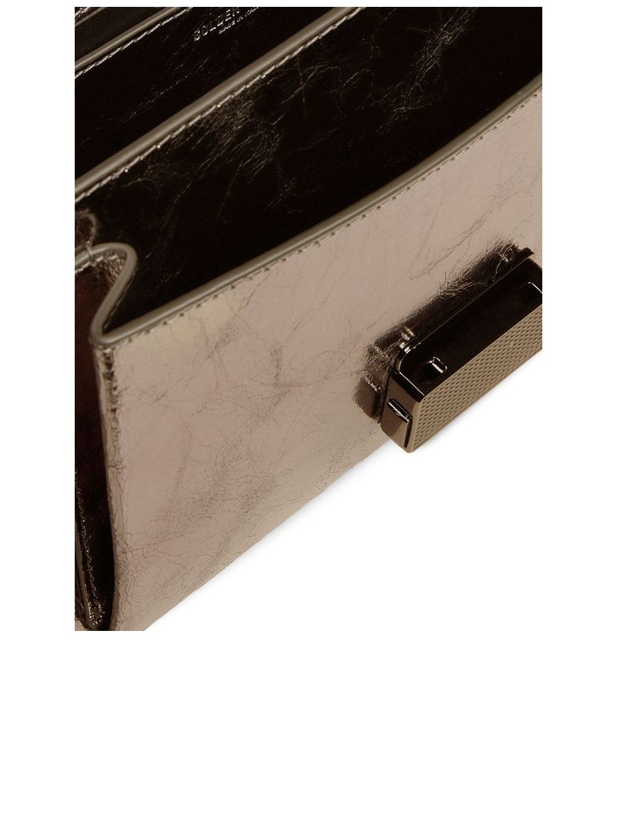 Textured Leather Handbag - 3