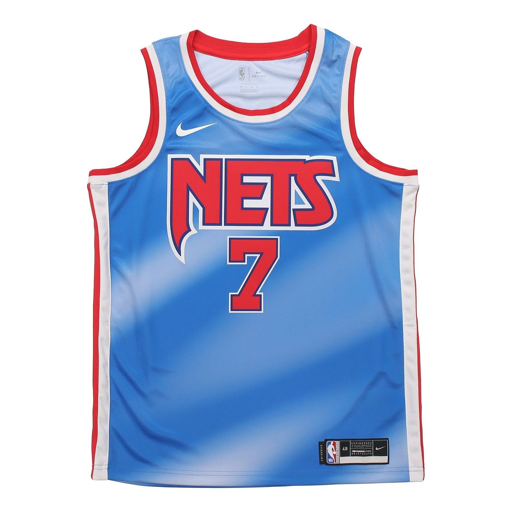 Men's Nike Dri-FIT Retro 19-20 Season Brooklyn Nets Durant No. 7 Blue Jersey CQ4253-402 - 1