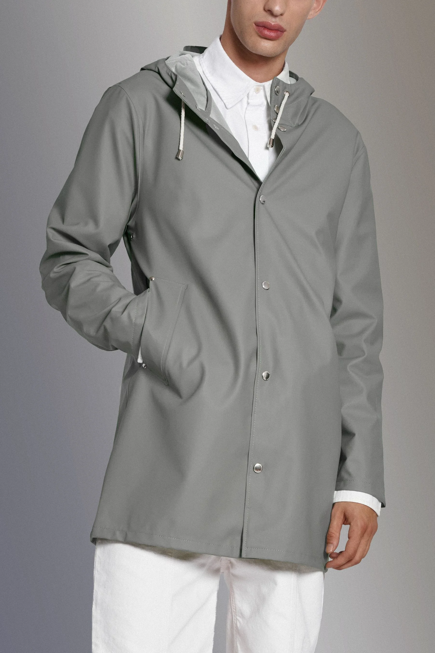 Stockholm Lightweight Raincoat Grey - 1