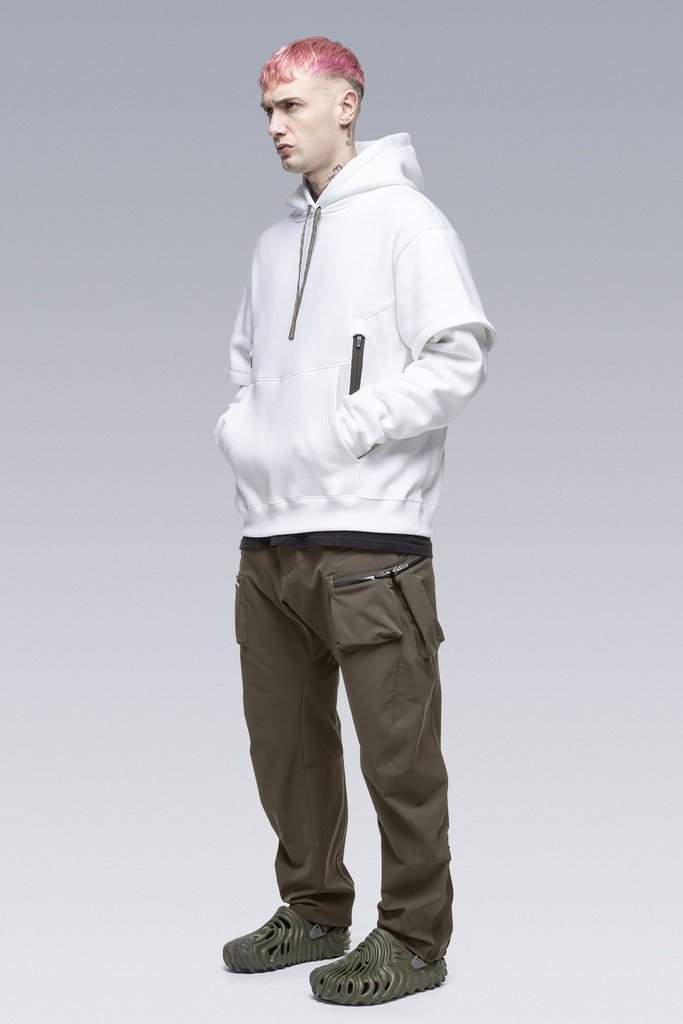 S34-PR Cotton Hooded Sweatshirt White - 2