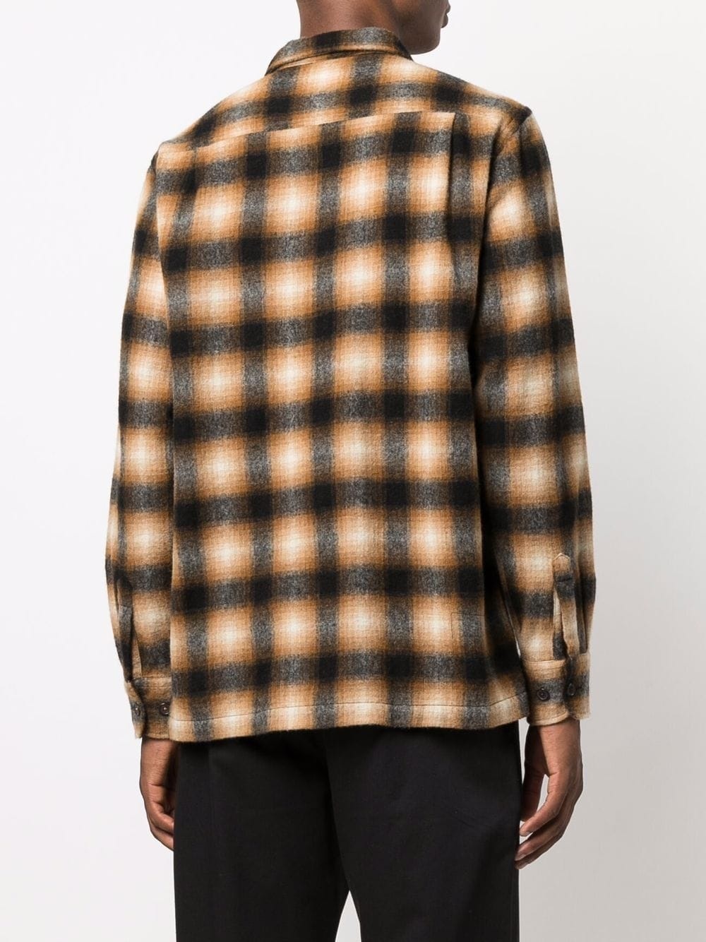 plaid-pattern utility shirt - 4