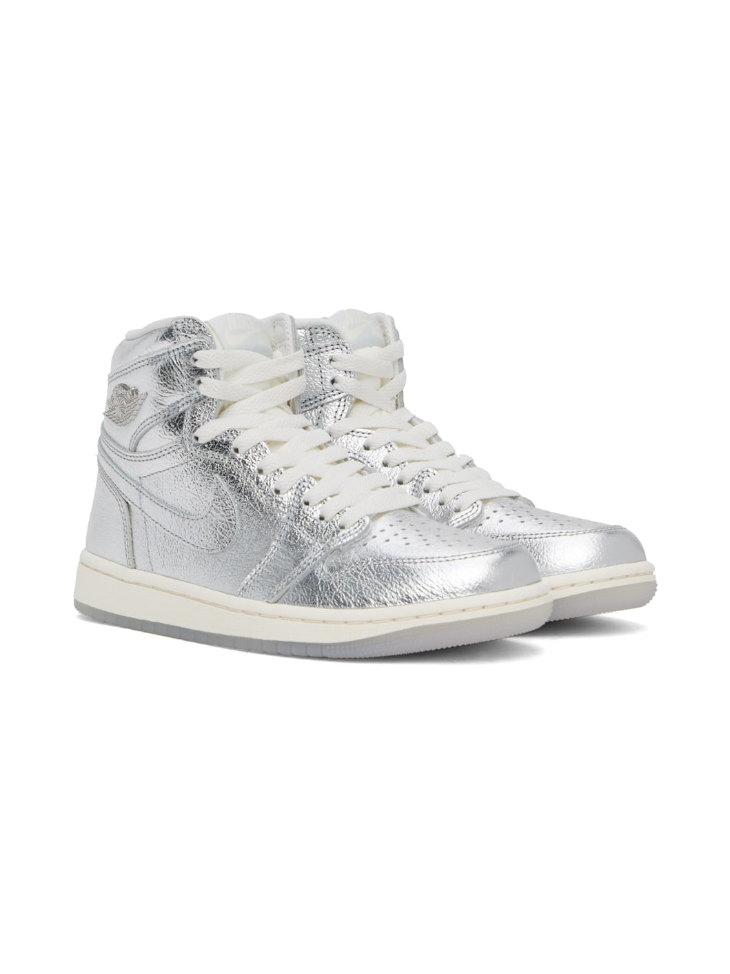 Silver Air Jordan 1 High OG Sneakers - 4