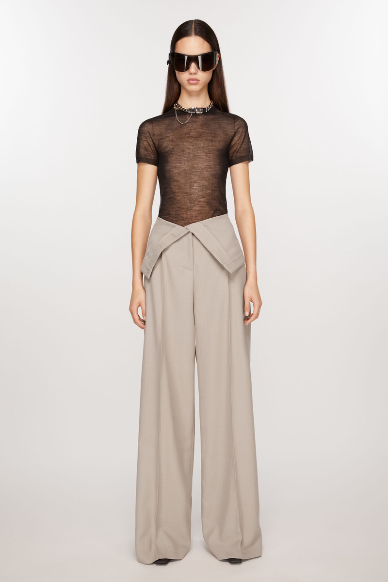 Acne Studios Tailored wool blend trousers - Cold beige outlook