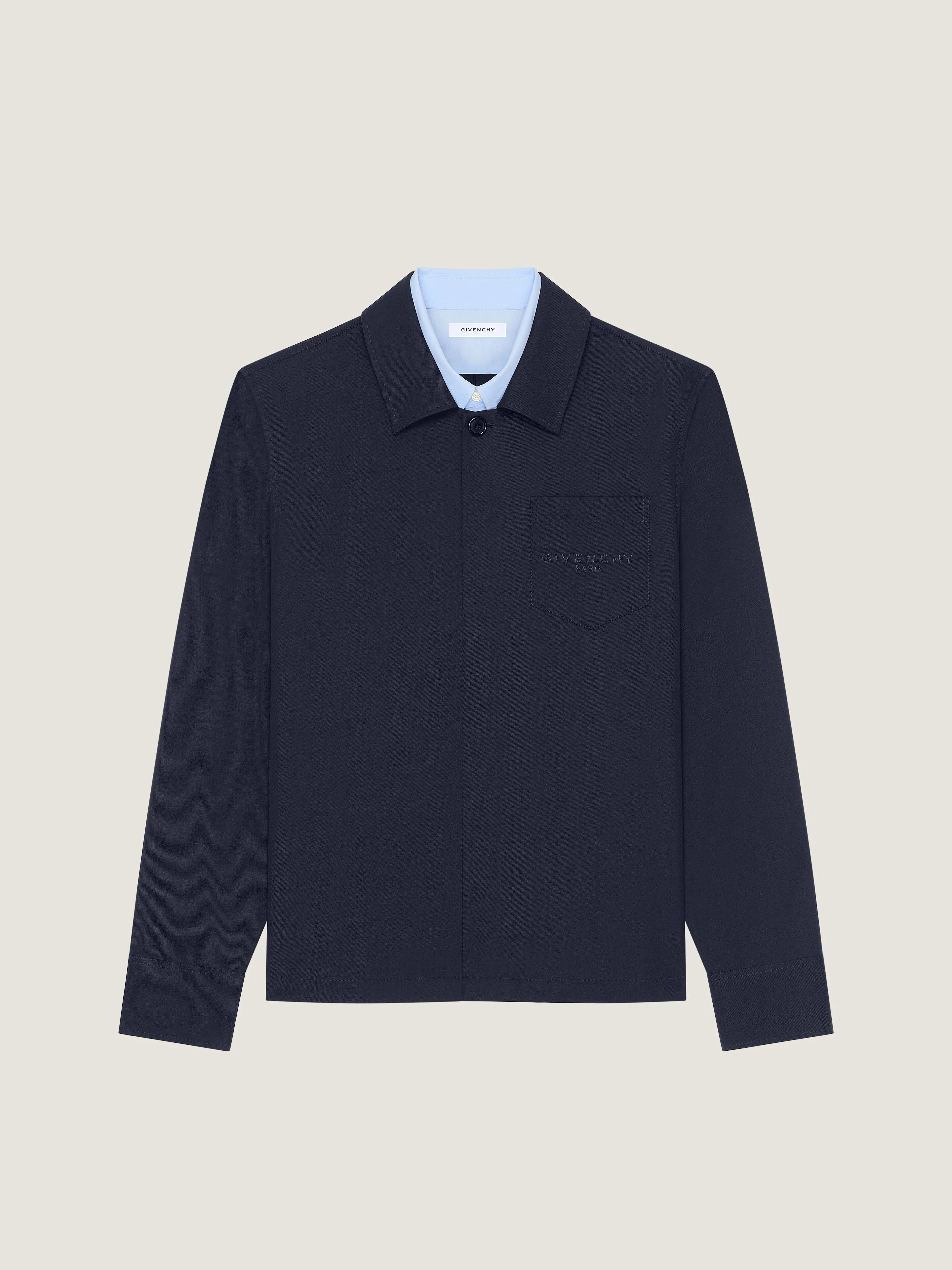 TROMPE-L’ŒIL LAYERED SHIRT IN WOOL - 1