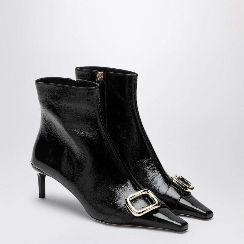 Roger Vivier Black Viv Canard Leather Ankle Boots Women - 2