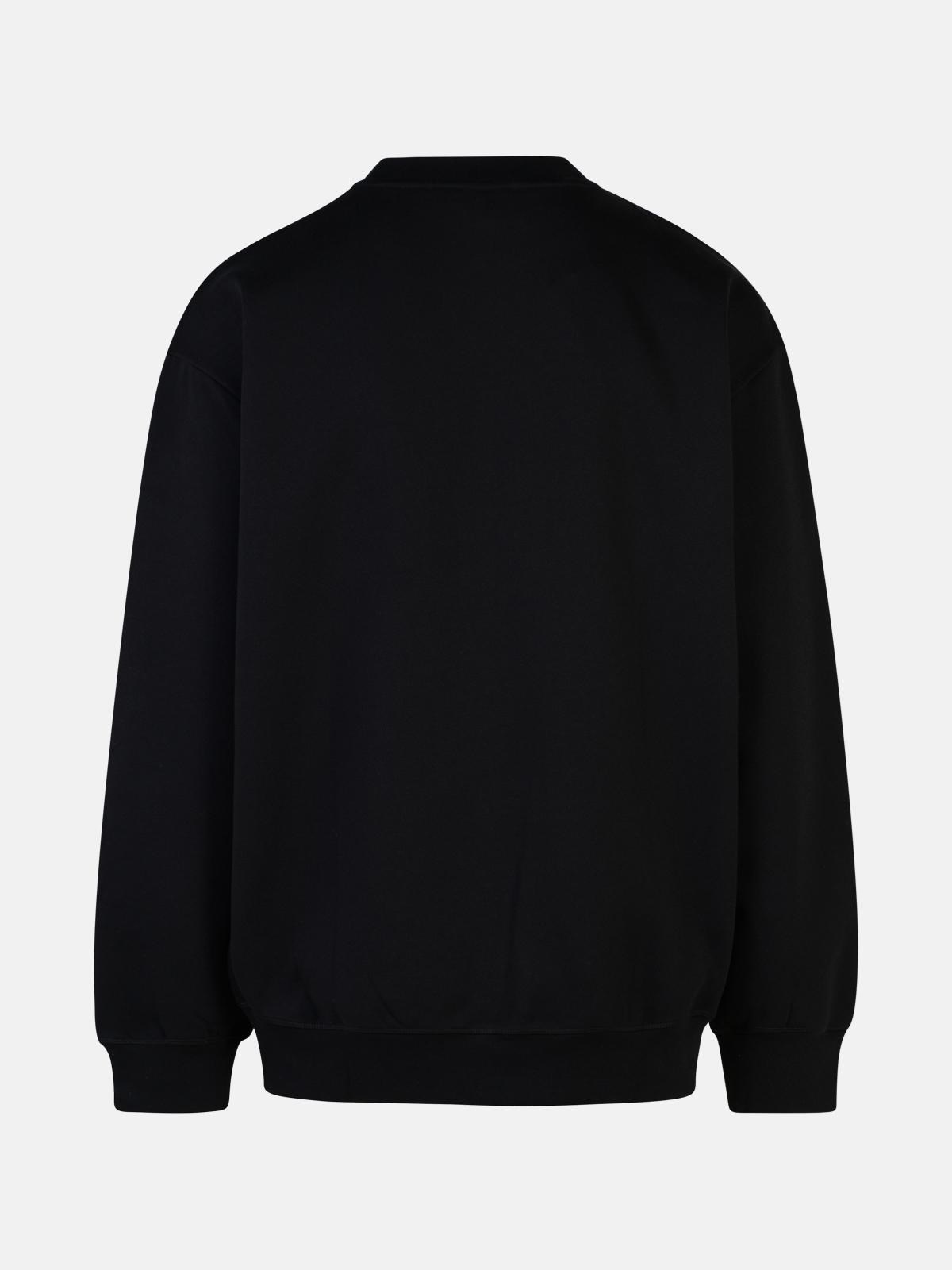 BLACK COTTON SWEATSHIRT - 3