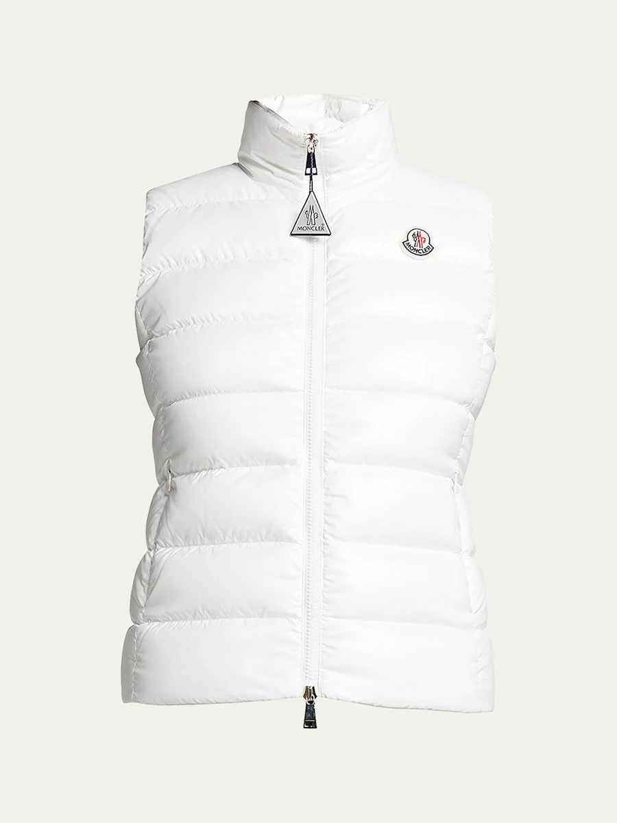 Ghany Shiny Quilted Puffer Vest - 1