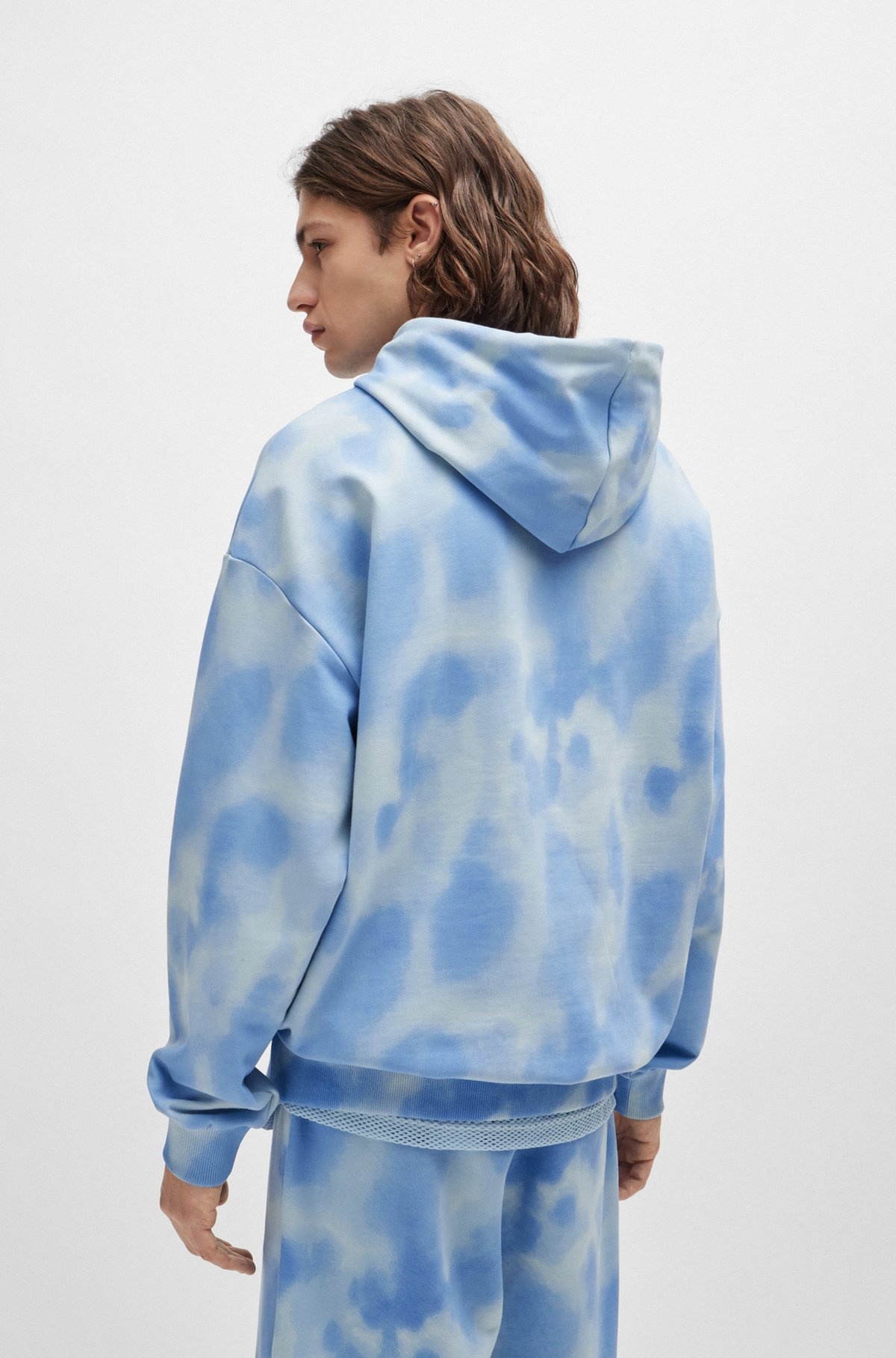 OVERSIZE-FIT HOODIE IN COTTON WITH SEASONAL PRINT - 5