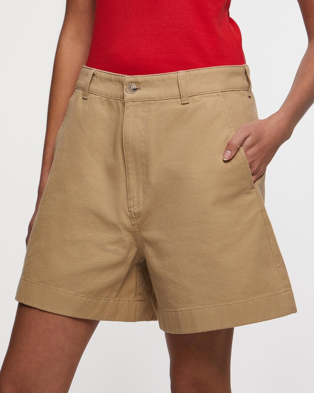 Shorts Baggy Cotton Beige - 5