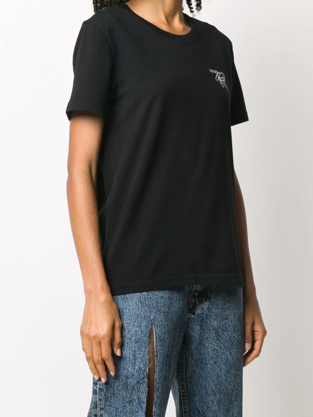 paper clip Arrows motif T-shirt - 4