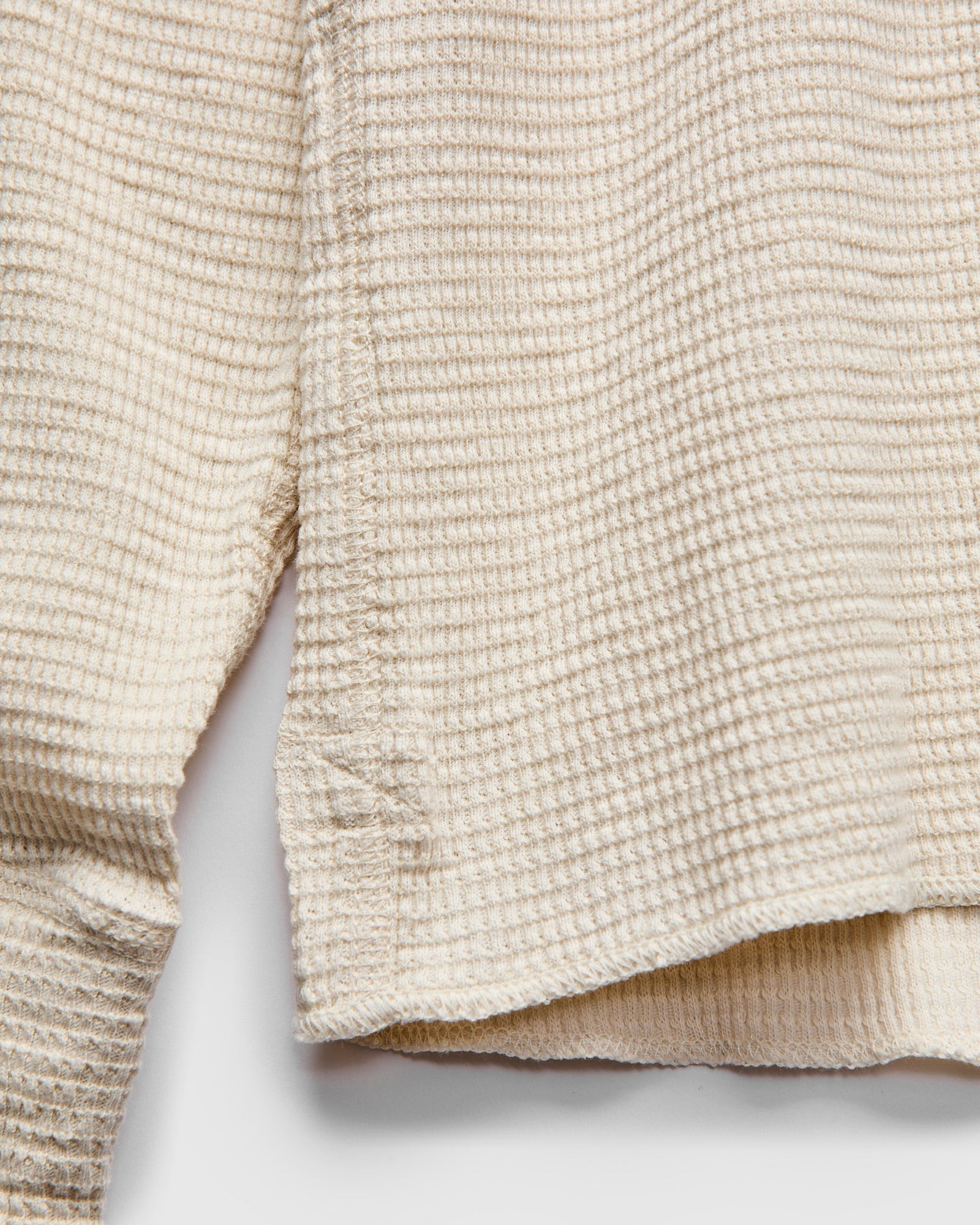 Waffle-Knit Thermal Long-Sleeve in Paper White - 4