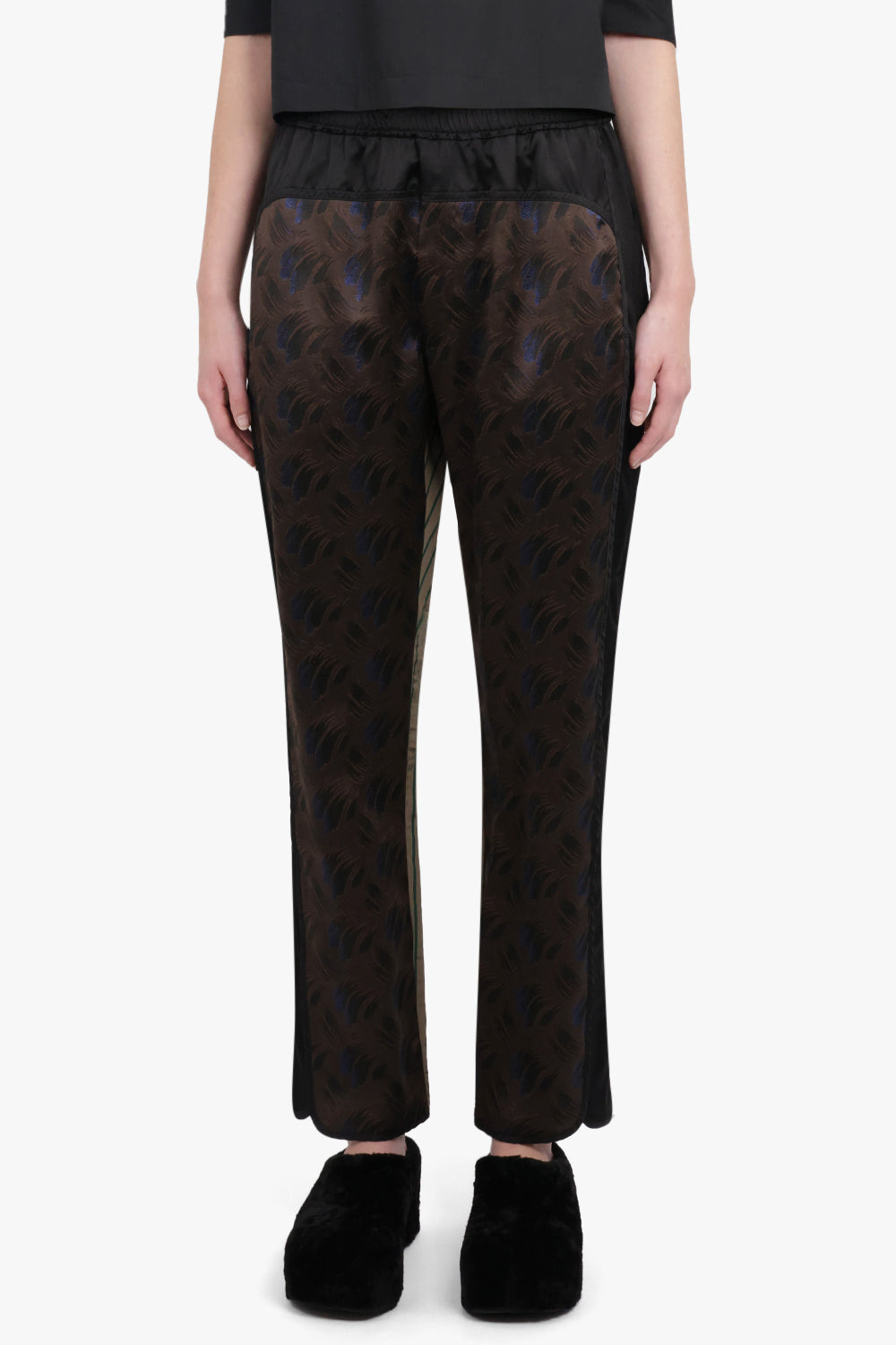 PARCHER CONTRAST PRINT PANT | BROWN - 6