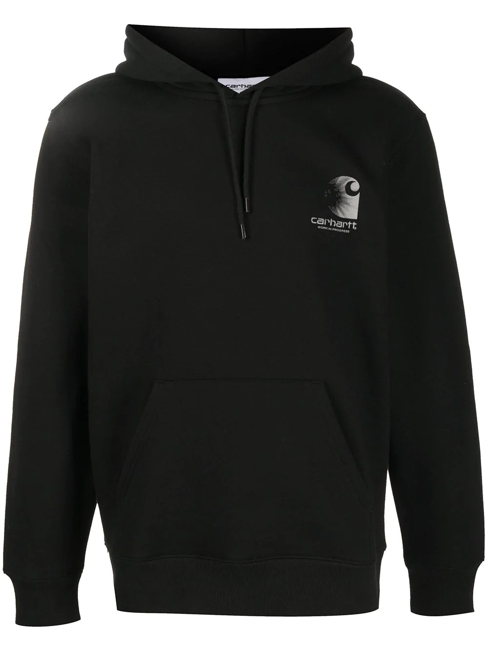 logo-print drawstring-hoodie - 1