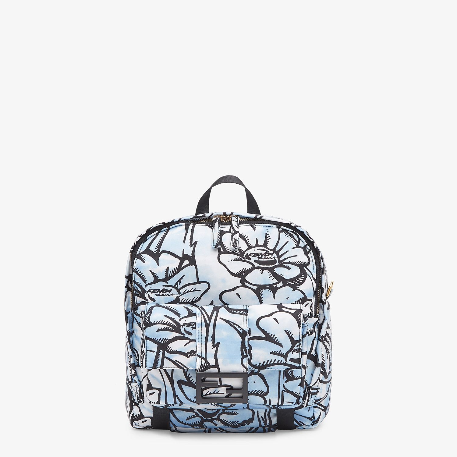 Floral-print nylon backpack - 1