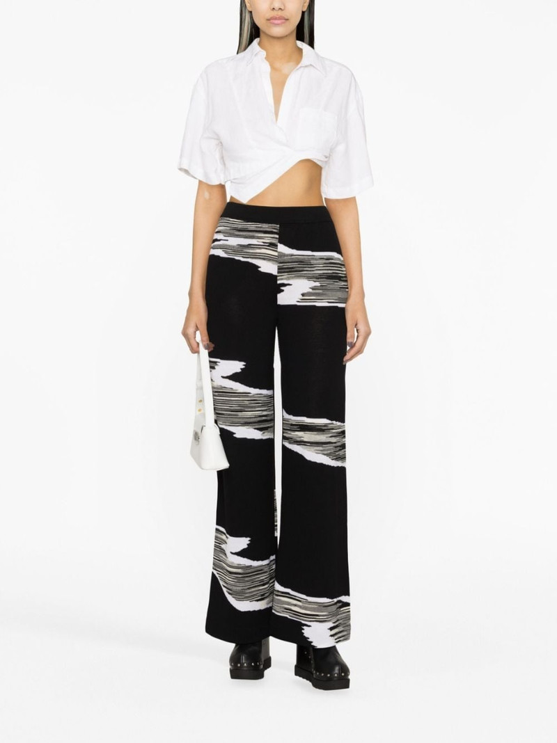 Missoni slub-print wide-leg trousers outlook