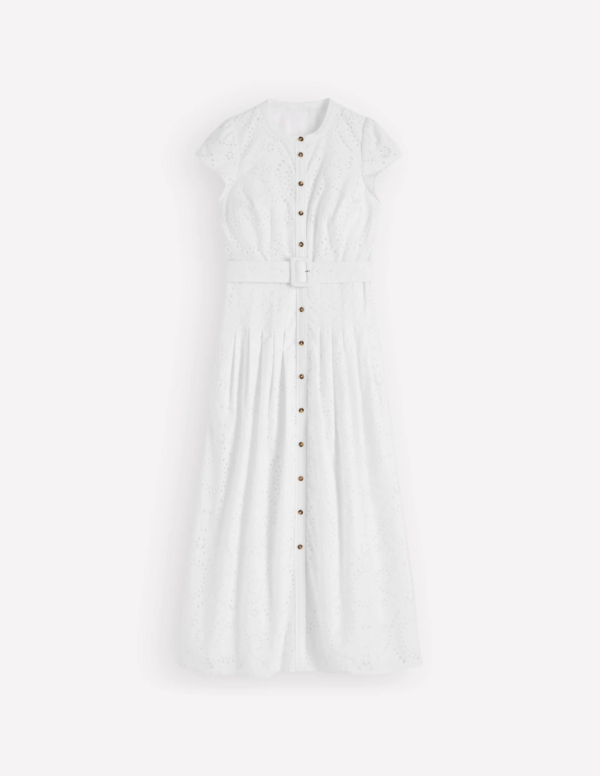 Arabella Cotton Maxi Dress-White Broderie - 1