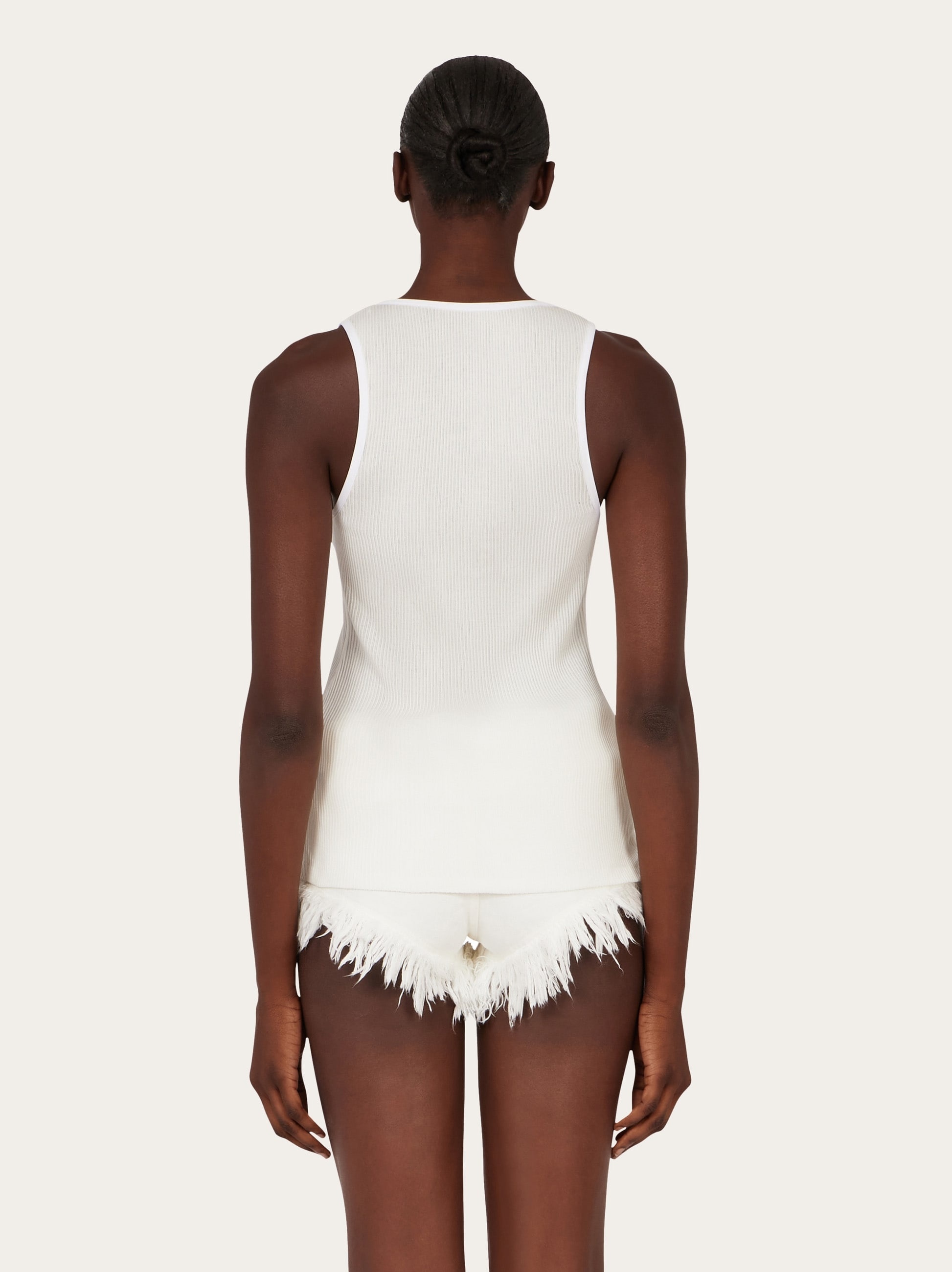 Vest with sculptural neckline - 3