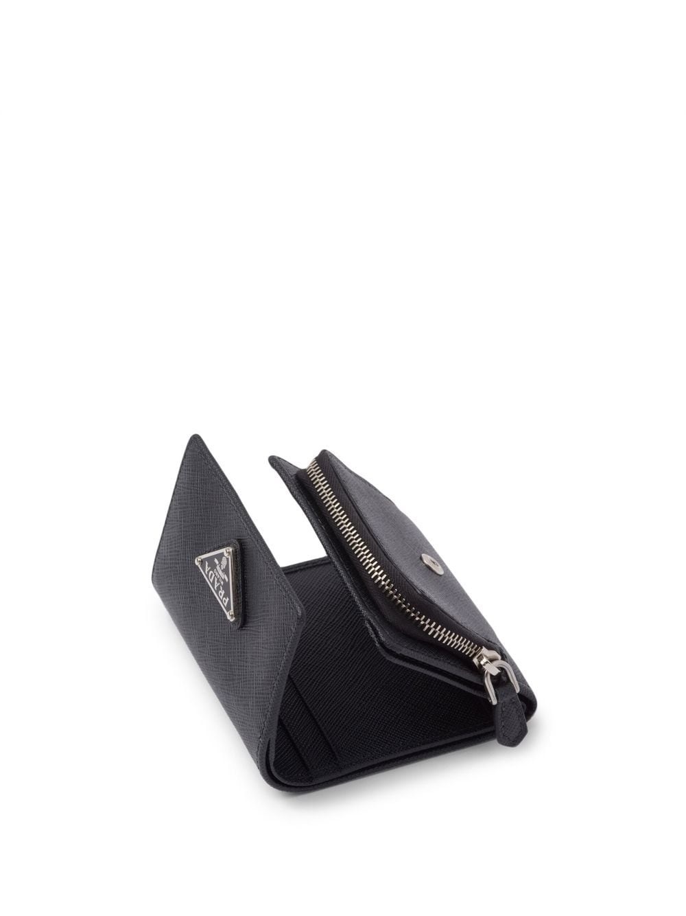 triangle logo leather wallet - 6