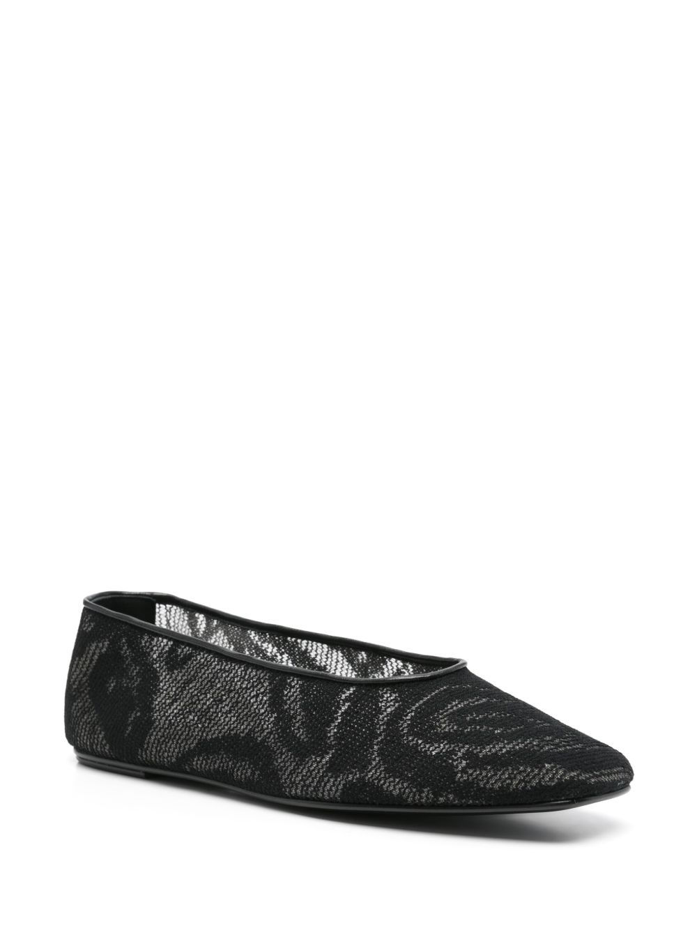 square-toe ballet flats - 2