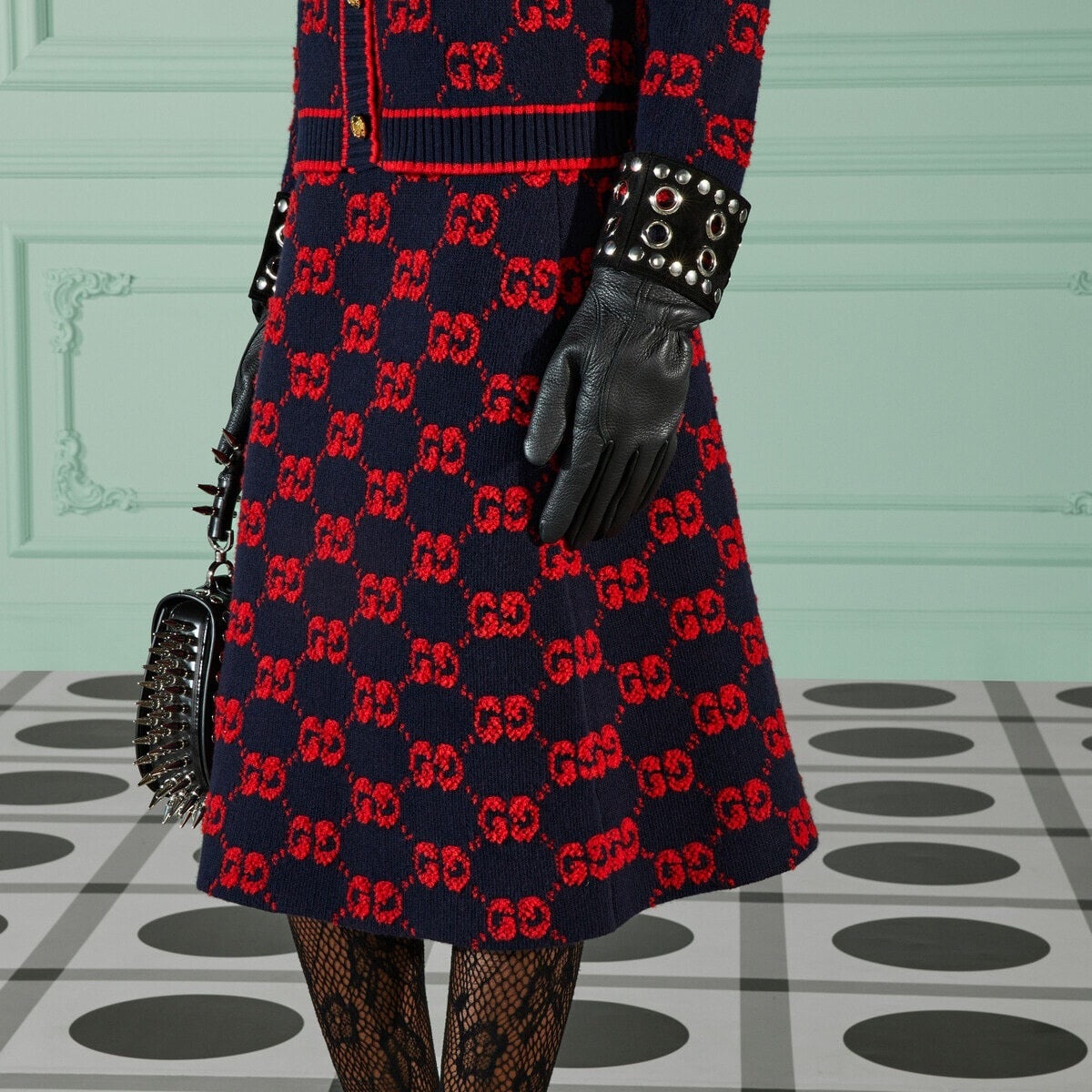 Gucci GG Wool Boucle Jacquard Skirt - 4