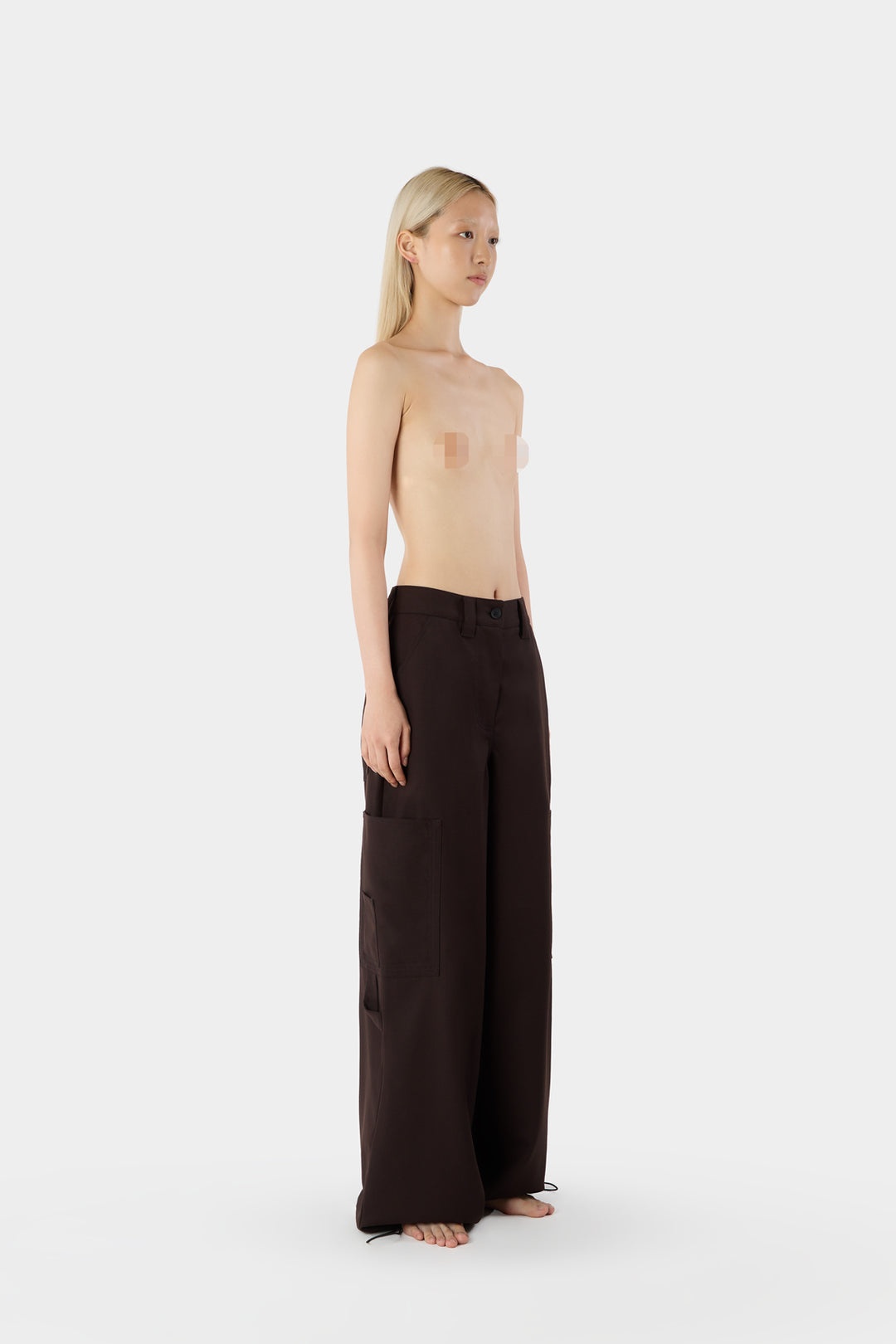FIT LOOSE PANTS / brown - 3