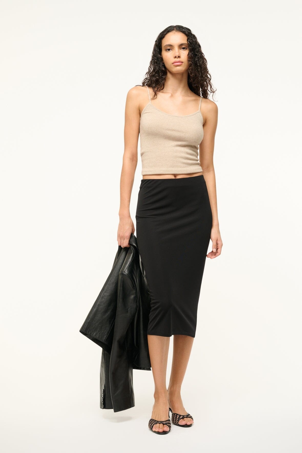 STAUD CHANA SKIRT BLACK - 5