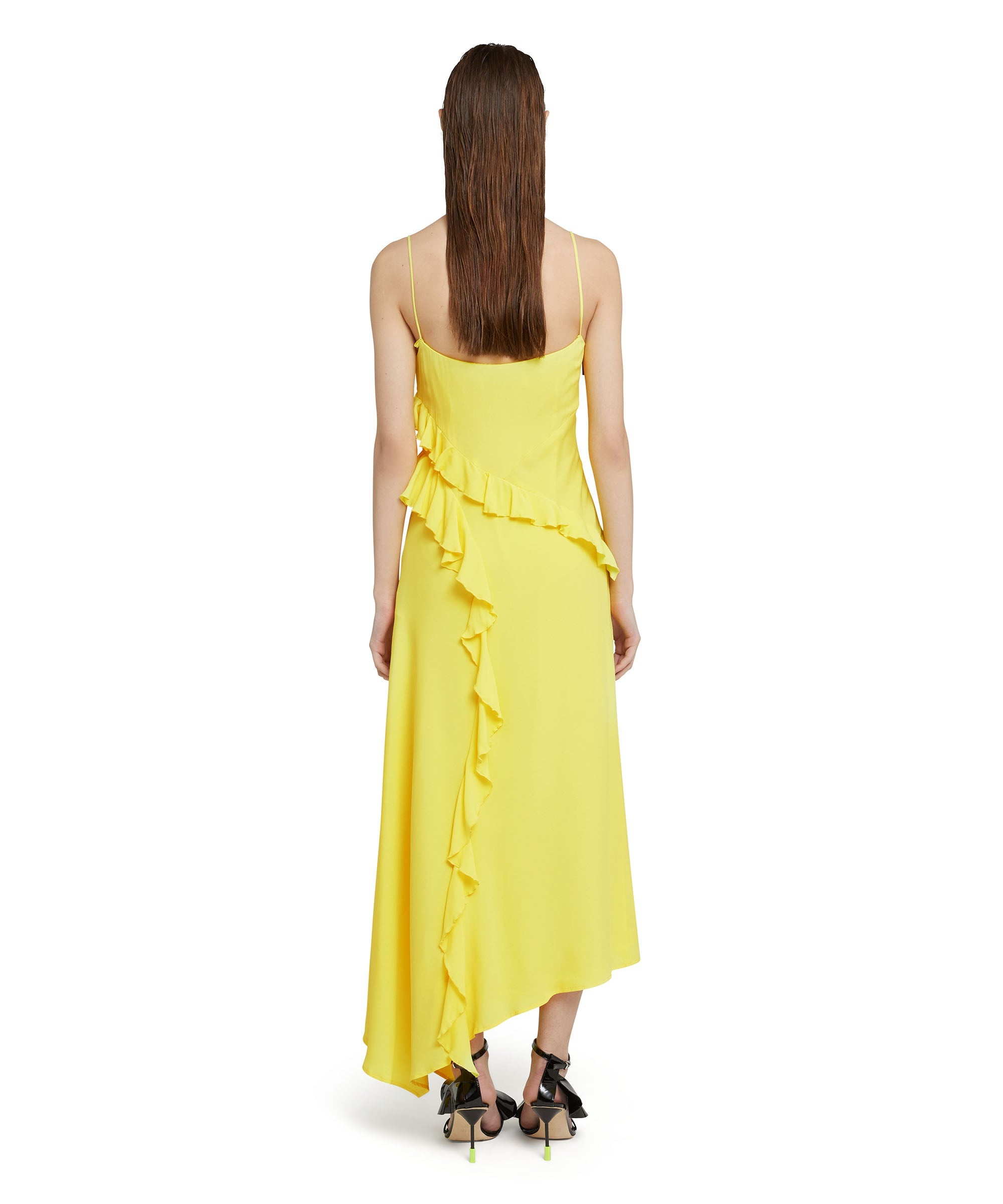 Blended silk crepe de chine ruffled slip dress - 3