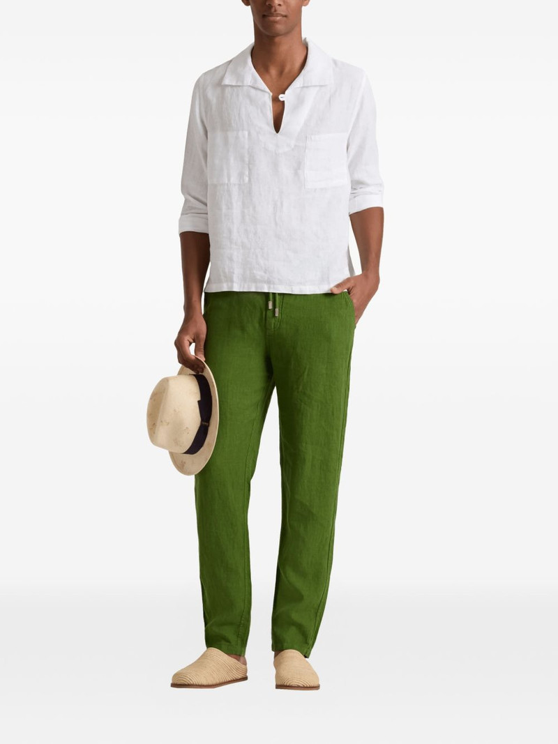 Vilebrequin drawstring-waist linen trousers outlook