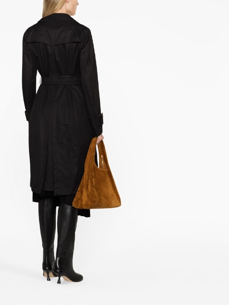 belted cotton trench coat - 3