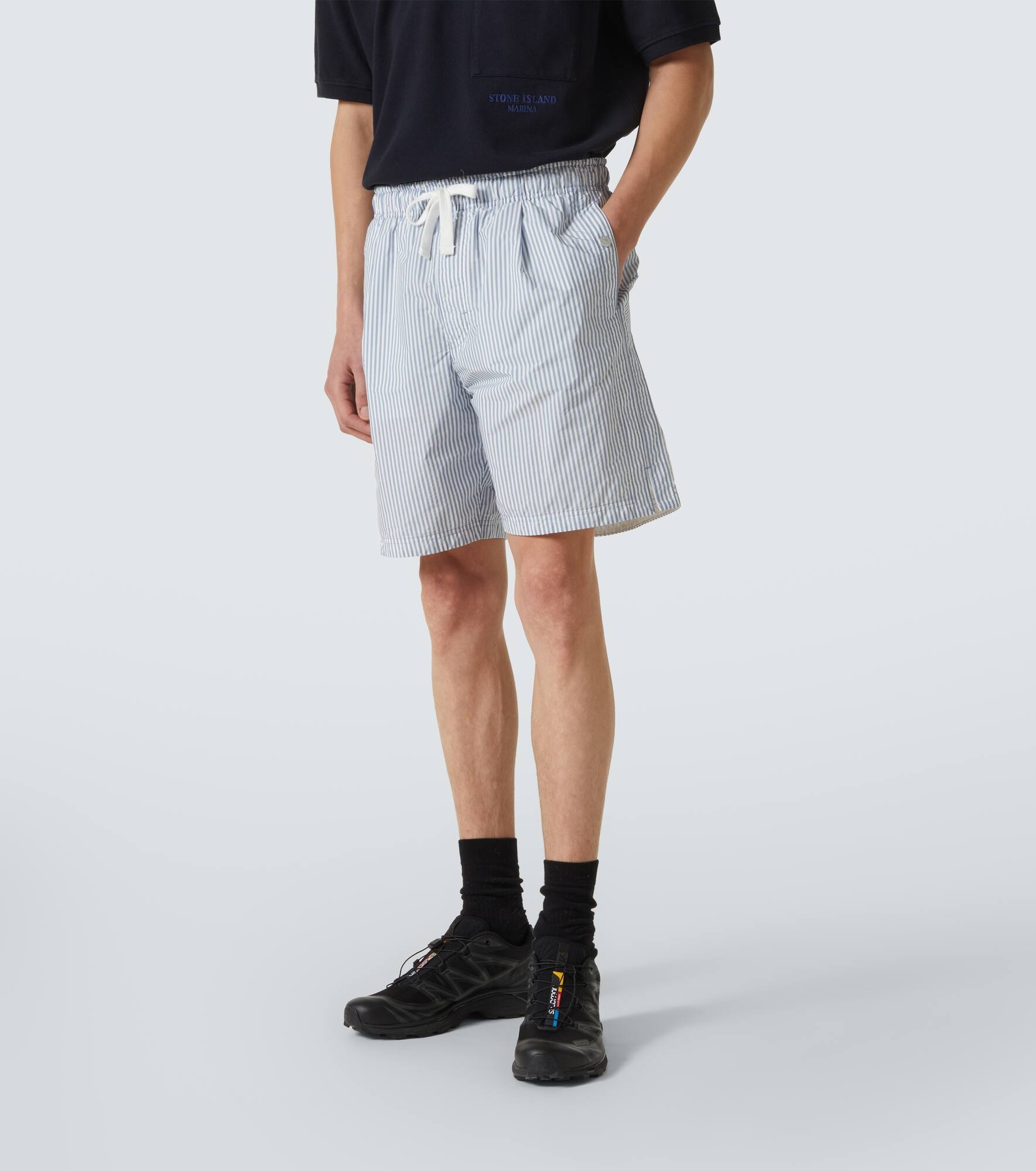 Marina striped Bermuda shorts - 3