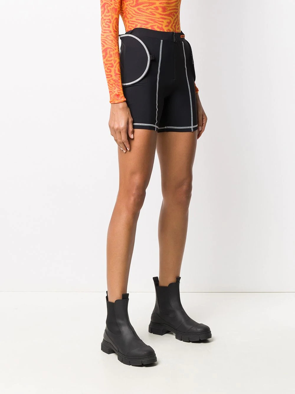 high-waist cycling shorts - 3