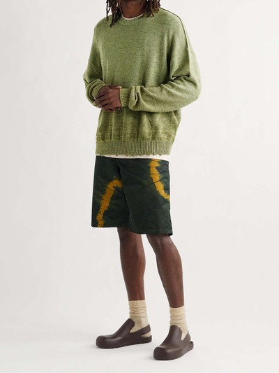 Acne Studios Distressed Garment-Dyed Cotton Sweater outlook